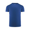 A blue men's active tee with a crew neckline and short sleeves. Features a logo on the neckline.
