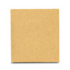 A square, plain brown cardboard sheet with a textured surface.