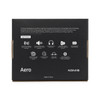 Aero by Nomis Headphones packaging featuring a black design with white text and icons. Includes brand logo.