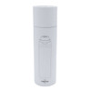 A drink bottle in a sleek white design, featuring a concealed cap and a brand logo.