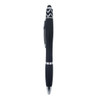 A black Spinner Fidget Pen features a sleek design with a stylus tip and a branded cap.