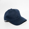 A navy blue ripstop strapback baseball cap with a structured crown and a curved brim, featuring a logo.