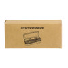 A brown cardboard box containing a compact 55 in 1 pocket screwdriver tool set with various attachments.