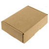 A brown kraft cardboard box with flaps, designed for packaging and shipping products.