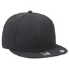 A grey snapback cap with a mid-profile design and a flat brim. The cap features a logo on the side.