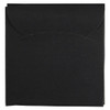 A black envelope with a rounded flap, designed for holding cards or letters.