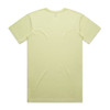 A light yellow T-shirt with a simple design and no visible branding, featuring a standard crew neck and short sleeves.