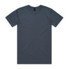 A dark teal t-shirt displayed flat, featuring a round neckline and short sleeves. It has a logo tag at the collar.