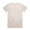 A cream-coloured classic T-shirt with a plain back and short sleeves. It includes a logo on the fabric.