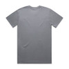 A grey classic t-shirt featuring a plain back design and short sleeves.