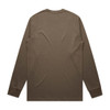 A long-sleeved t-shirt in a muted brown colour, featuring a back view with no visible designs.