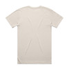 A beige Block Tee T-shirt featuring a plain back design. The shirt has a logo on the label.