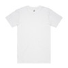 A white Block Tubular Tee with a simple design and a branding label on the neckline.