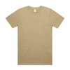 A beige Block Tubular Tee featuring a classic crew neck and short sleeves. The shirt includes a brand logo.