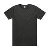 A plain black Block Tubular Tee featuring a crew neckline and short sleeves, with a logo on the label.