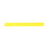A yellow silicone slap band flash drive with a rounded end and a logo.