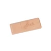A wooden flash drive in a light colour with a subtle branding design.