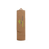 A wheat straw Type C flash drive in a tan colour, featuring a logo on its surface.