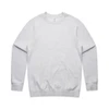 A grey jumper with long sleeves and a round neckline, featuring a logo on the front.