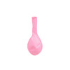 A pink 30cm balloon with a rounded shape and a narrow neck, featuring a logo.