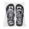 Black EVA classic thongs in protective packaging, featuring a logo and a simple design.