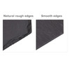 A pair of slate coasters featuring one with natural rough edges and the other with smooth edges. Both are dark grey.