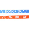 Two poly ribbed lanyards, one in blue and the other in orange, both featuring a logo.