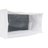 A white Tyvek cooler lunch bag with a silver insulated interior, featuring a simple design and no visible branding.