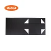 A medium foldable magnetic box in black with white magnetic corners, featuring an unfold indication.