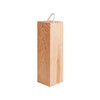 A wooden wine box in light timber, featuring a rope handle and a sleek, minimalist design.