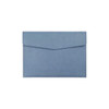 A blue PU leather A4 file bag with a flap closure and no visible branding.