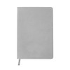 A5 PU cover notebook in grey with a smooth finish and a ribbon bookmark. It has a simple design with no visible branding.