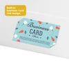 A4 full colour presentation folder with a built-in slot for a business card, featuring a floral design.