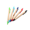 A set of five Kraft Paper Pens in green, blue, red, black, and a natural paper finish with a logo.