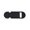 A black tablet webcam cover with a sliding mechanism for privacy protection. It has a simple, streamlined design.