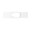 A white smart webcam cover with a sliding mechanism for privacy. Features a minimalistic design.