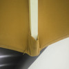 A 3x3m round market umbrella in a warm brown colour, featuring a valance and a white support pole.