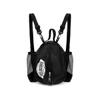A black Ball Backpack with mesh side pockets and a front zip compartment, featuring a logo on the side.
