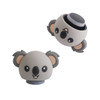 A drink bottle with a grey koala head design, featuring a removable lid and a smooth body. It has a logo on the side.