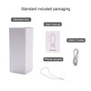 A standard box containing a user manual, USB-C cable, and a phone lanyard, all in a white packaging.