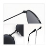 Classic metal sunglasses featuring a black frame and dark lenses, with detailed hinge and arm design.