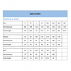 A size chart for a 100% polyester sublimated breathable crew neck raglan tee shirt, detailing measurements for men, women, and kids.