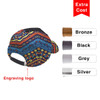 A vibrant full sublimation 5 panel cap featuring a colourful pattern and a logo on the side, available in multiple colours.