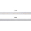 A satin polyester ribbon in silver with gold hot stamping, featuring a front and back view.