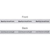A ribbon in satin polyester, featuring repeated text in black on a white background. It has a front and back design.