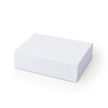 A plain white box with a rectangular shape, featuring a smooth surface and no visible branding.