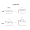 A diagram featuring four rolls of water activated gummed kraft paper tape in different sizes, all cylindrical in shape.