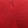 A red textured fabric featuring a knitted pattern, suitable for making beanies. The image includes a branding logo.