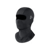 A black breathable balaclava cycling face mask with an ergonomic design and mesh sections for ventilation.