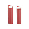A drink bottle set featuring two red stainless steel vacuum thermal bottles with handles.